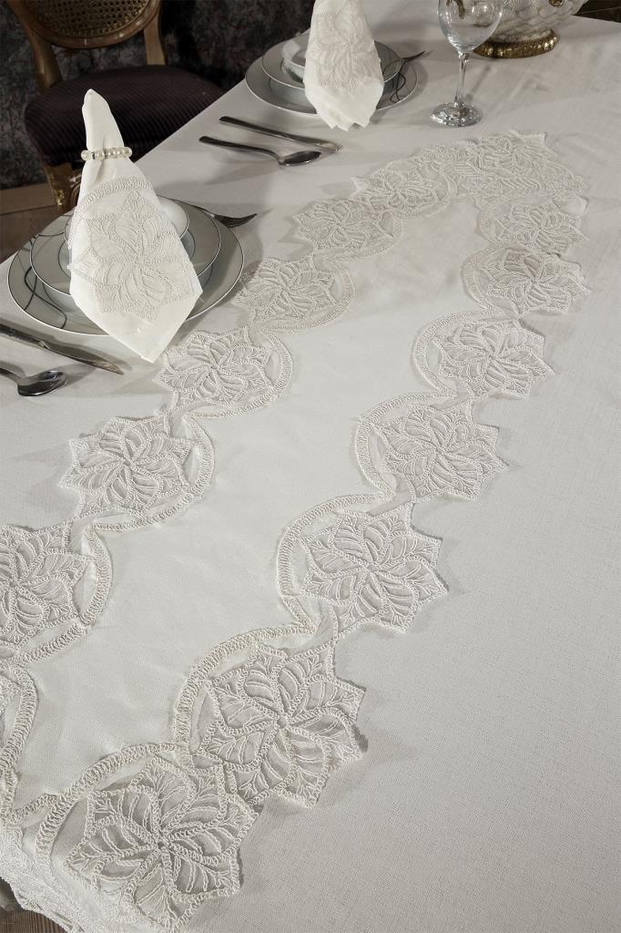 Gönül Masa Örtüsü 26 Parça Krem - 4