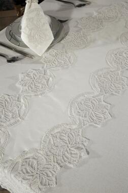 Gönül Masa Örtüsü 26 Parça Krem - 5