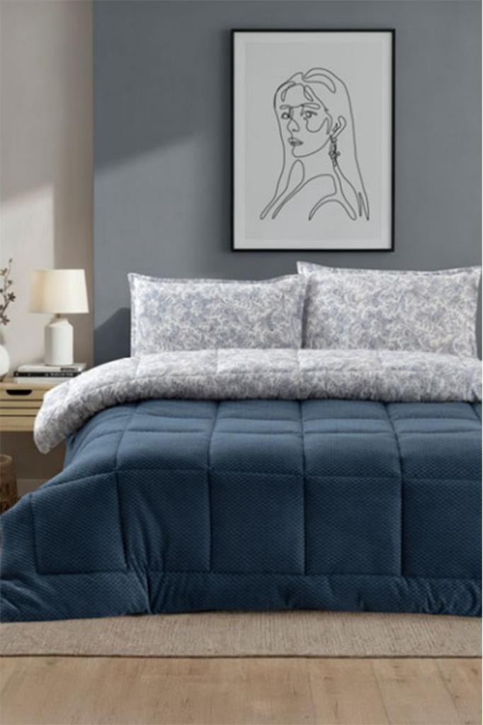 Gracias 4 Parça Comforter Set İndigo - 1