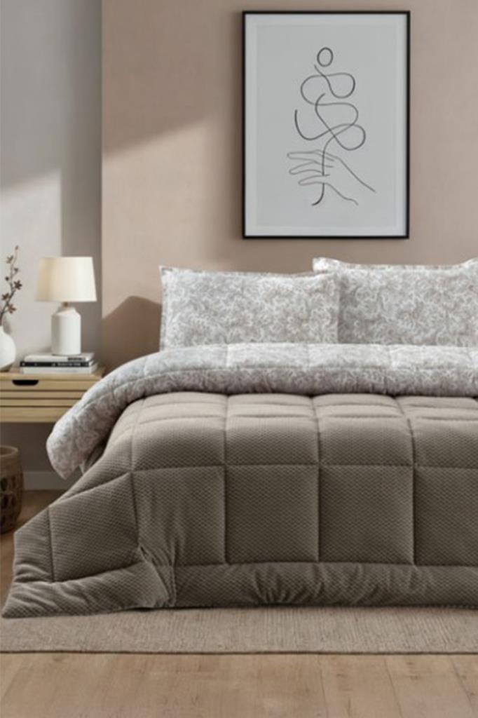 Gracias 4 Parça Comforter Set Kahve - 1