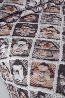 Gülce Ultrasonik Kapitoneli 5D Baskılı Çift Kişilik Yatak Örtüsü - 4