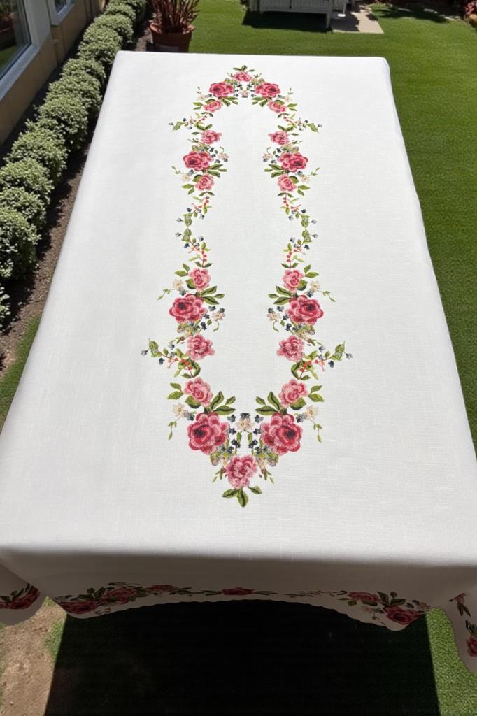 Gülzar Dertsiz Masa Örtüsü 150x200 cm Beyaz - 2