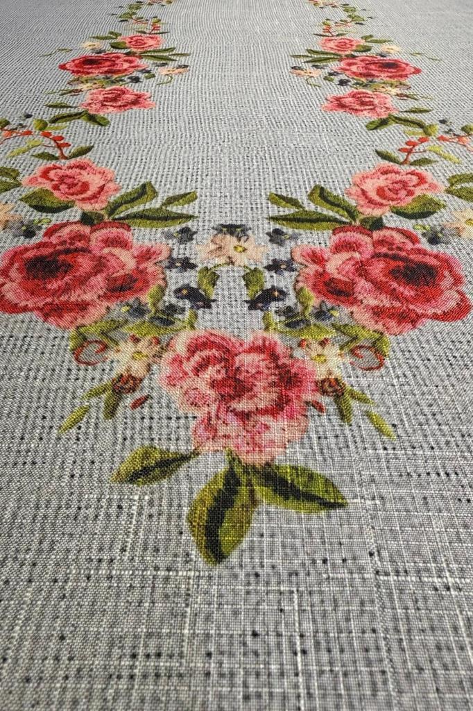 Gülzar Dertsiz Masa Örtüsü 150x220 cm Gri - 4