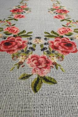 Gülzar Dertsiz Masa Örtüsü 150x220 cm Gri - 4