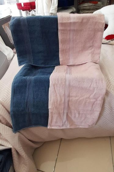Hande Hamam Takımı 4 Parça Gül Kurusu - İndigo - Kristal