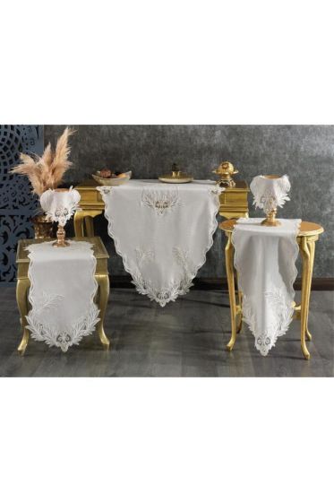 Hazan 5 Parça Salon Takımı Gri - Çeyiz Diyarı (1)