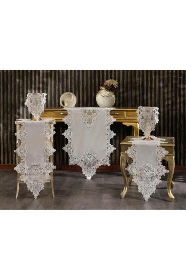 Hüma Keten 5 Parça Salon Takımı Gri - Çeyiz Diyarı