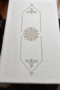 Hümay Dertsiz Masa Örtüsü 140x180 cm Kahve - 2