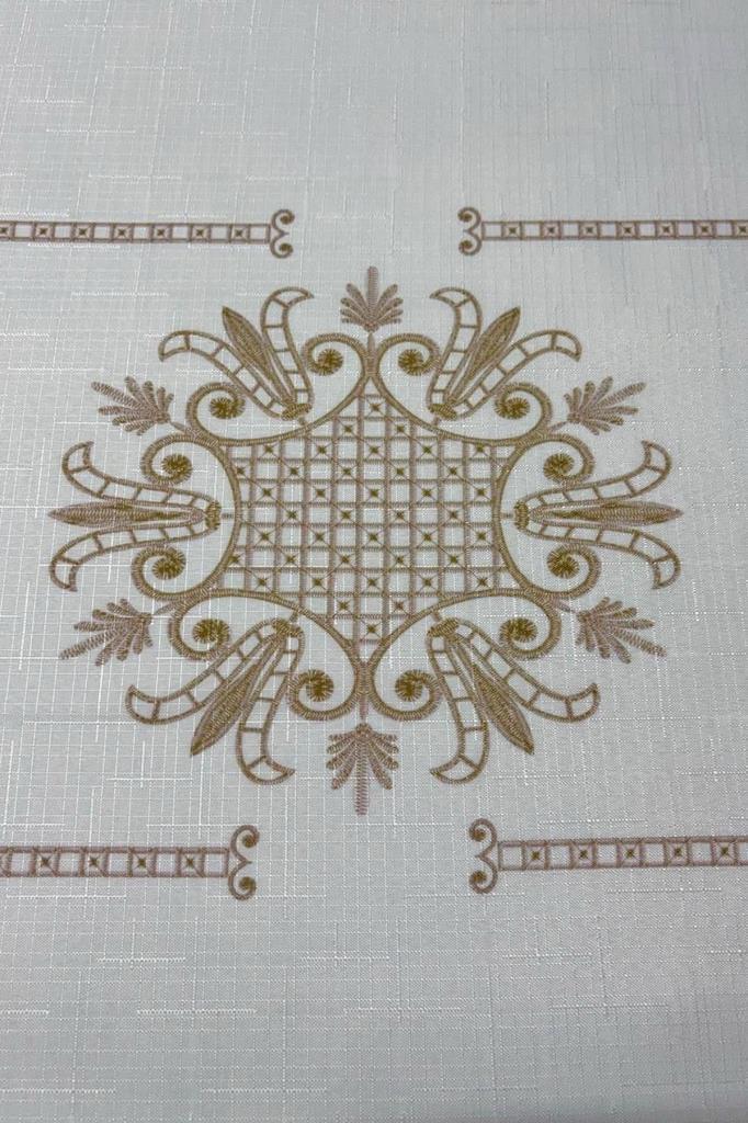 Hümay Dertsiz Masa Örtüsü 150x150 cm Kahve - 3