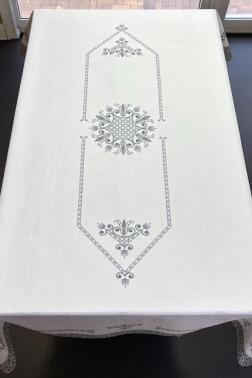 Hümay Dertsiz Masa Örtüsü 150x300 cm Gri - 2