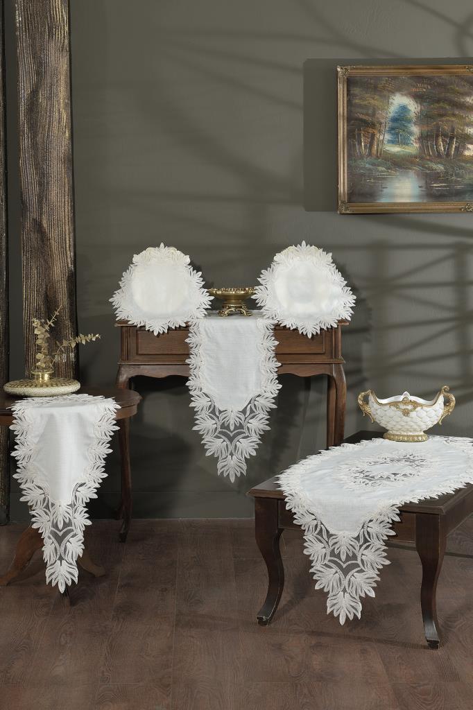 Işıl Salon Takımı 5 Parça Krem - 1