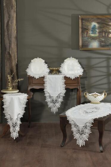 Işıl Salon Takımı 5 Parça Krem - Çeyiz Diyarı