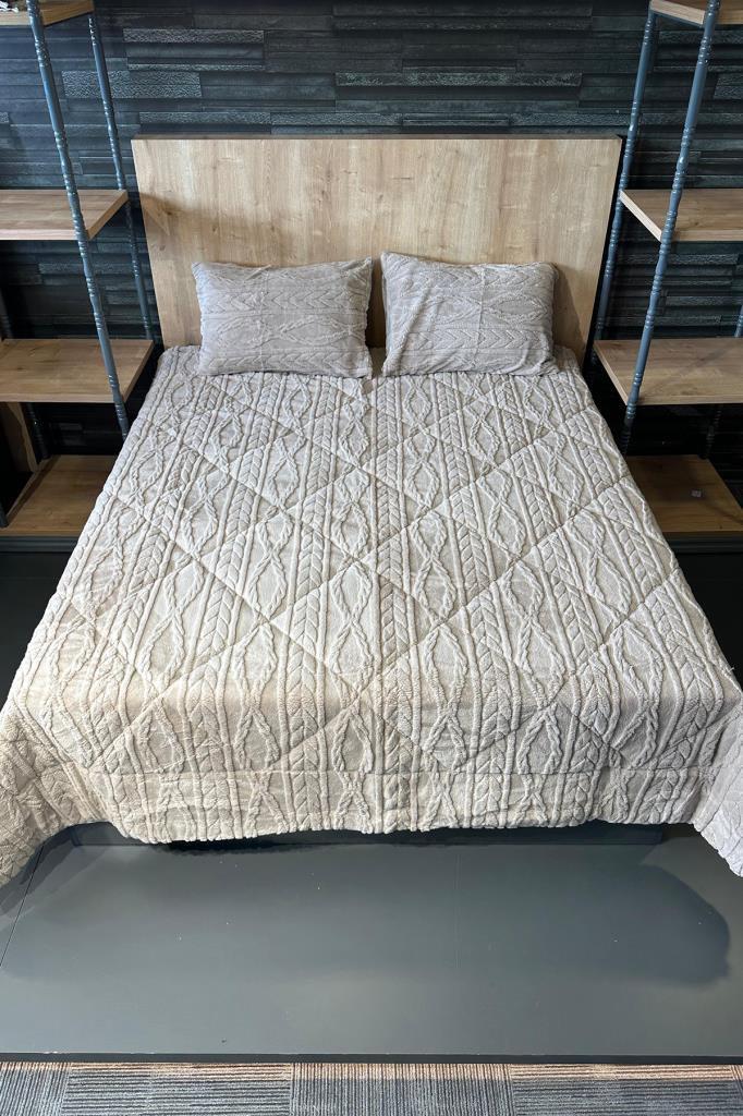 Ivy Çift Kişilik 220x240 cm Yatak Örtüsü Bej - 1