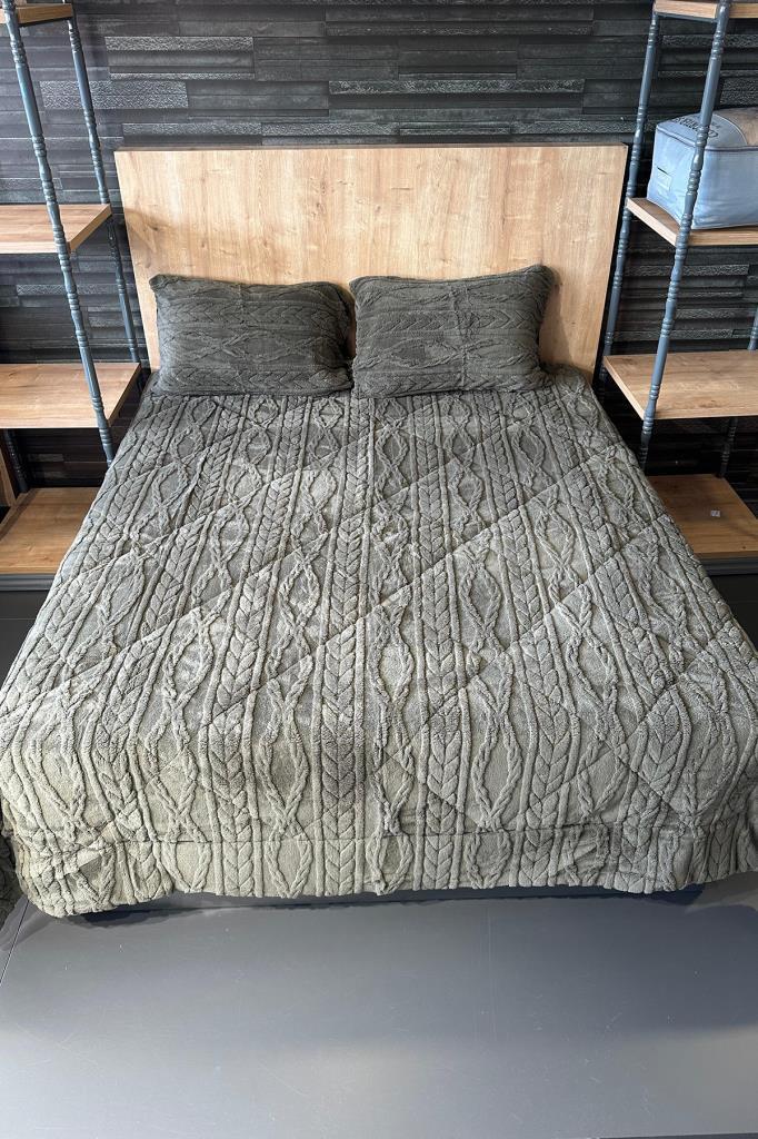 Ivy Çift Kişilik 220x240 cm Yatak Örtüsü Yeşil - 1