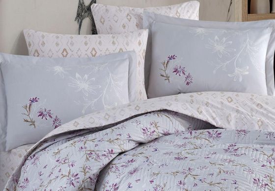 Jardin Çift Kişilik Kapitone Nevresim Takımı Mor - Hobby (1)