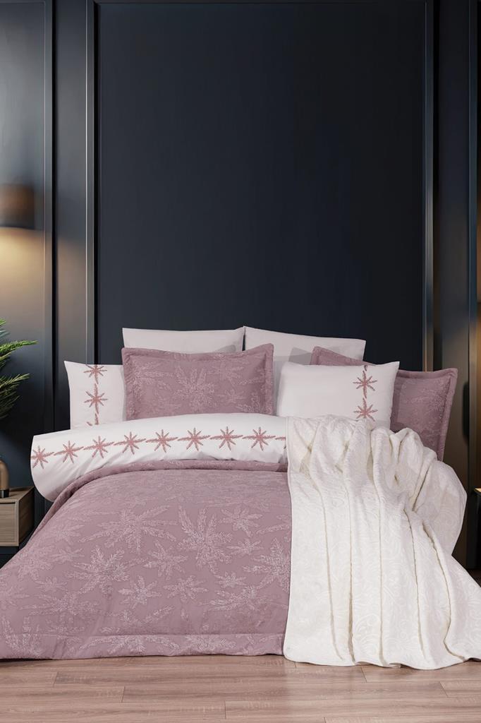 Jasmin 10 Parça Battaniyeli Çeyiz Seti Gül Kurusu - 1