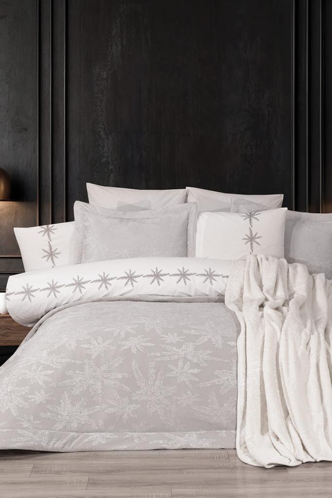 Jasmin 10 Parça Battaniyeli Çeyiz Seti Krem - 1