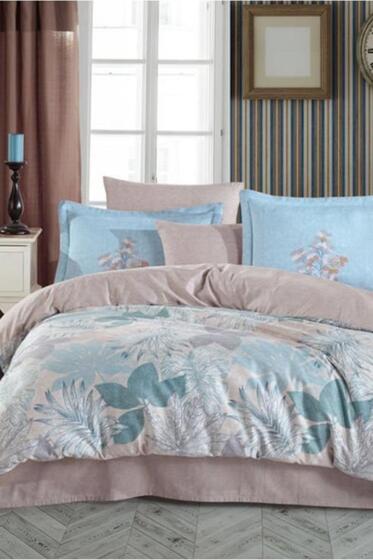 Juillet Pamuk Saten Çift Kişilik Nevresim Takımı Yeşil - Hobby