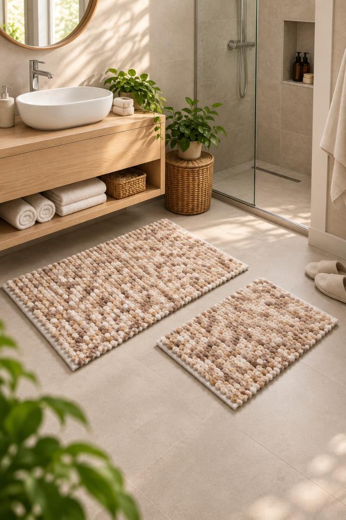 Juli Micro 2li Banyo Paspas Takımı 60x90 cm - 40x60 cm - 1