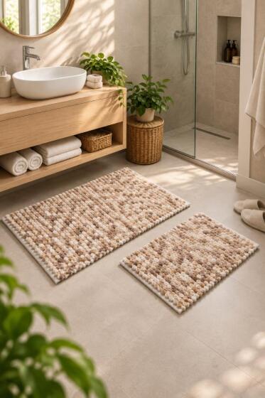 Juli Micro 2li Banyo Paspas Takımı 60x90 cm - 40x60 cm - Çeyiz Diyarı