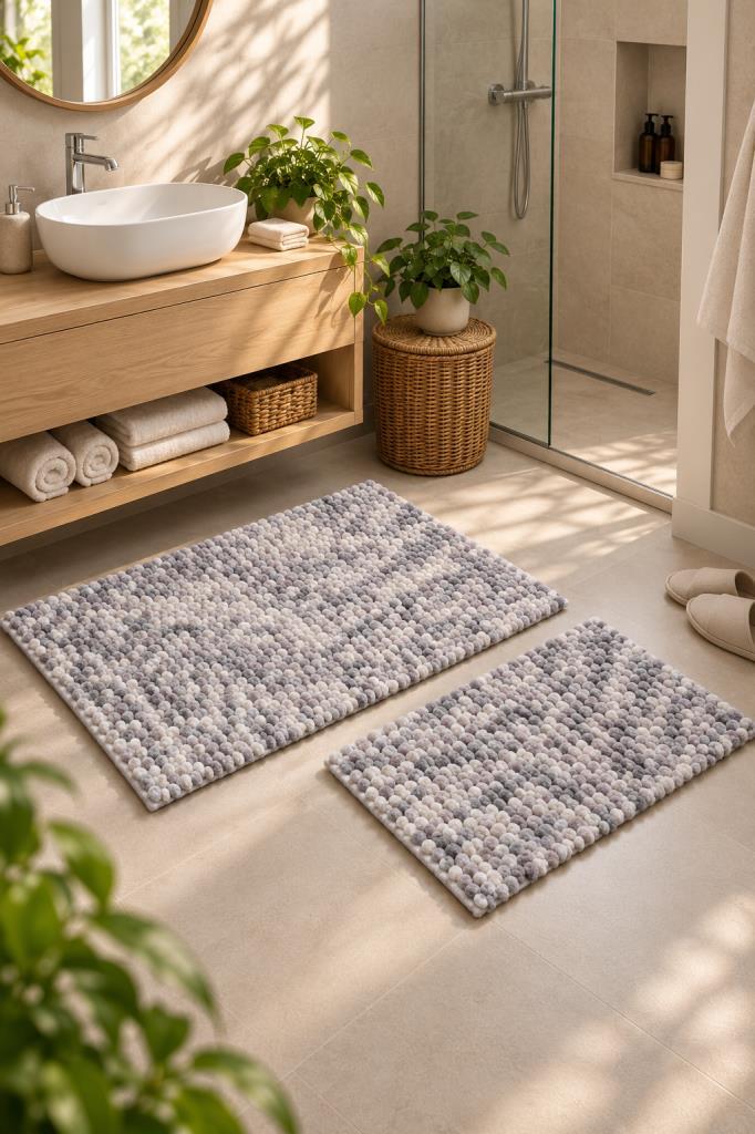 Juli Micro 2li Banyo Paspas Takımı 60x90 cm - 40x60 cm - 2