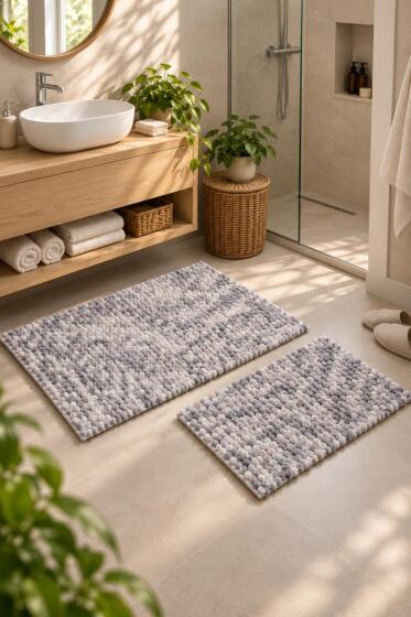 Juli Micro 2li Banyo Paspas Takımı 60x90 cm - 40x60 cm - Çeyiz Diyarı (1)