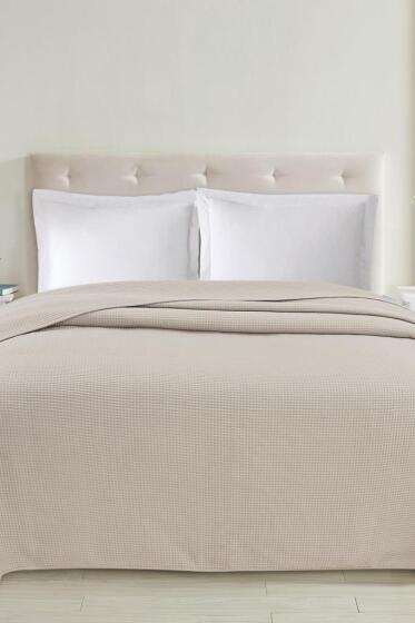 Jülide Tek Kişilik Tek Pike 160x220 cm Bej - Çeyiz Diyarı