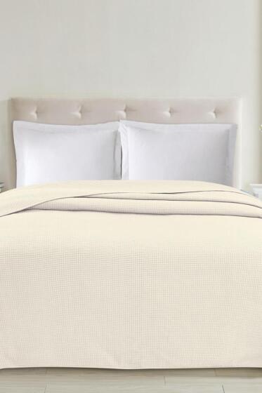 Jülide Tek Kişilik Tek Pike 160x220 cm Krem - Çeyiz Diyarı