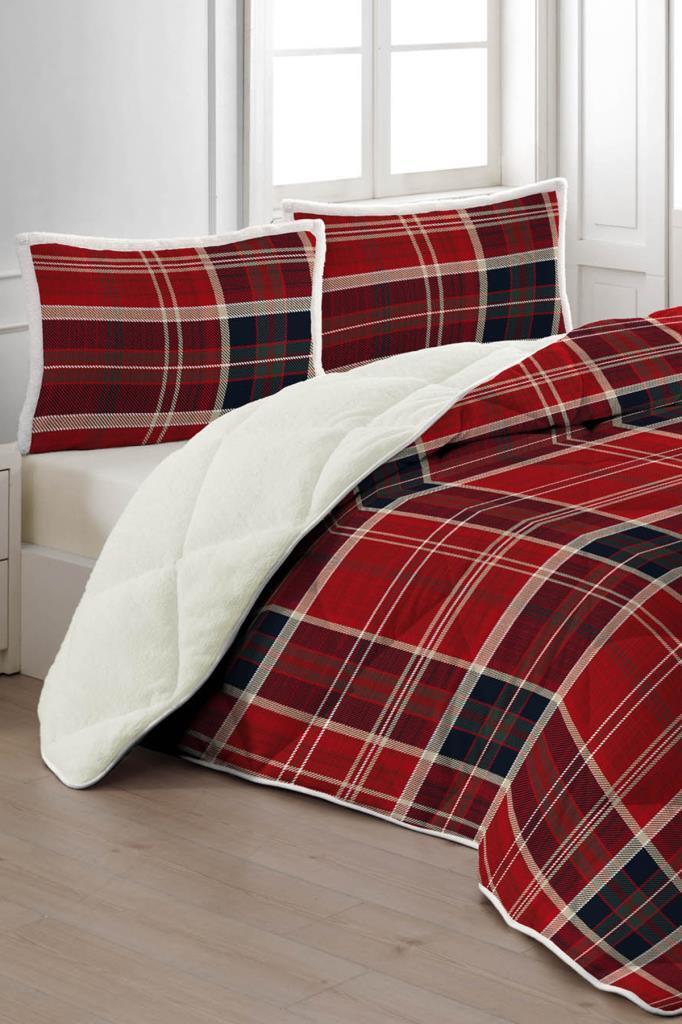 Juni Çift Kişilik Yorgan Takımı 220x240 Cm Kırmızı - 1