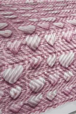 Kalpten Ultrasonik Kapitoneli 5D Baskılı Çift Kişilik Pike Takımı Pembe - 6