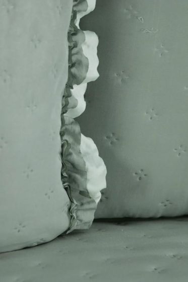 Kapinya Elyaf Dolgulu Tek Kişilik 190x250 Cm Yatak Örtüsü Adaçayı - Çeyiz Diyarı (1)