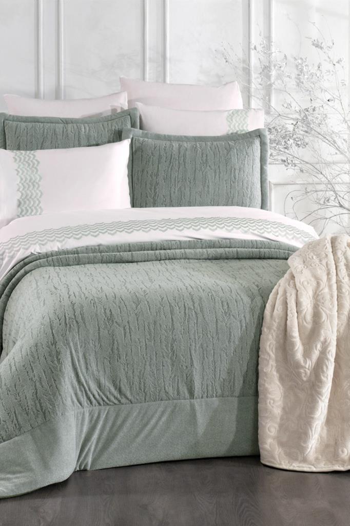 Karmen 10 Parça Battaniyeli Çeyiz Seti Adaçayı - 1