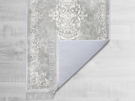 Kaymaz Taban Dijital Baskı Kadife Halı Alberta Gri 180x280 cm - Çeyiz Diyarı (1)