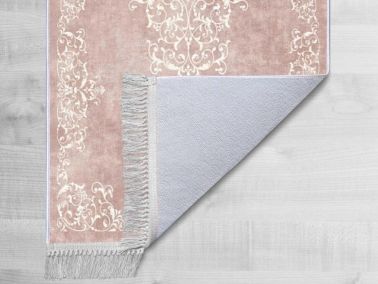Kaymaz Taban Dijital Baskı Kadife Halı Alberta Pudra 150x220 Cm - 2