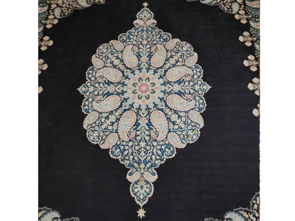 Kaymaz Taban Dijital Baskı Kadife Halı Belle Siyah 200x300 cm - 2