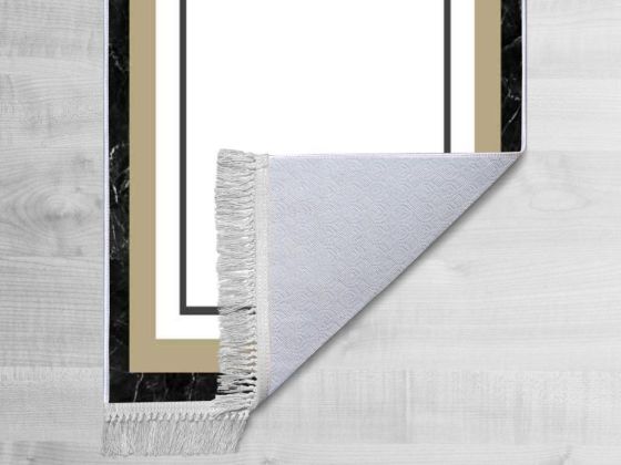 Kaymaz Taban Dijital Baskı Kadife Halı Serik Beyaz 150x220 Cm - Çeyiz Diyarı (1)