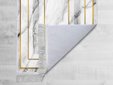Kaymaz Taban Dijital Baskı Kadife Halı Shape 100x300 cm - 2