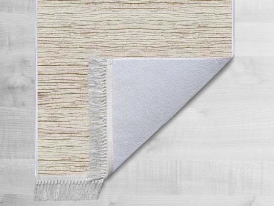 Kaymaz Taban Dijital Baskı Kadife Halı Stripe Bej 80x200 cm - Çeyiz Diyarı (1)