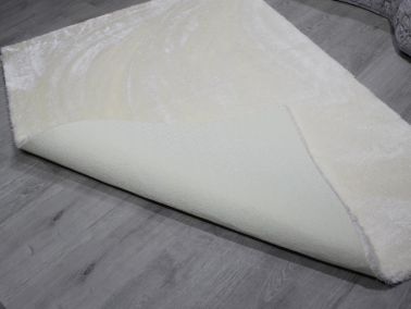 Kaymaz Taban Eksen Peluş Halı Beyaz 150x220 Cm - 2