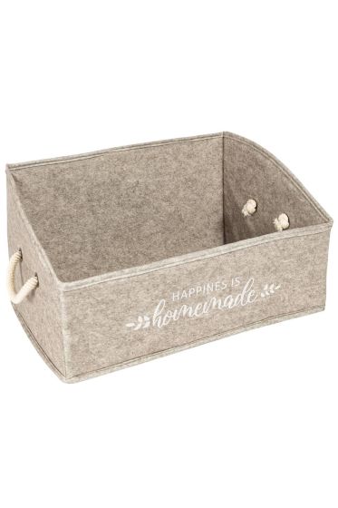 Keçe Dikdörtgen Raf Düzenleyici Maxi Kahve - Çeyiz Diyarı