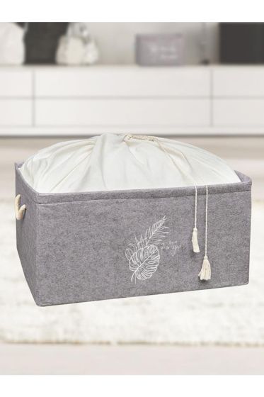 Keçe Torbalı Maxi Kutu Gri - Çeyiz Diyarı