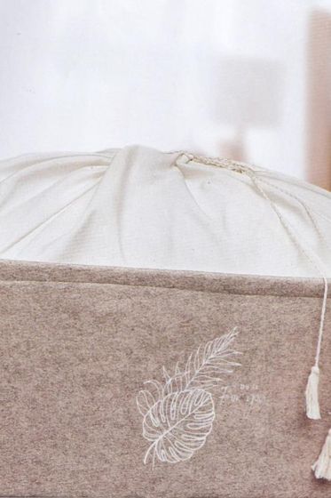 Keçe Torbalı Maxi Kutu Kahve - Çeyiz Diyarı