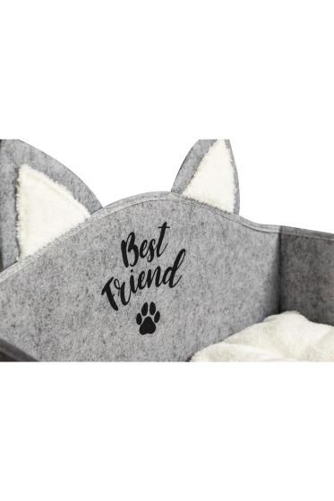 Kedi Köpek Yatağı Gri - Çeyiz Diyarı