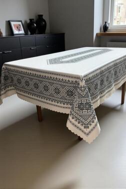 Kervan Dertsiz Masa Örtüsü 140x180 cm Gri - 1