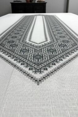 Kervan Dertsiz Masa Örtüsü 150x150 cm Gri - 3