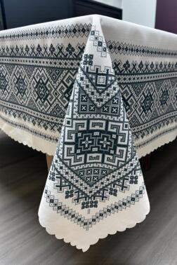 Kervan Dertsiz Masa Örtüsü 150x150 cm Gri - 4