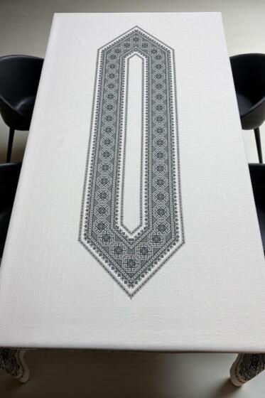 Kervan Dertsiz Masa Örtüsü 150x260 cm Gri - Çeyiz Diyarı (1)