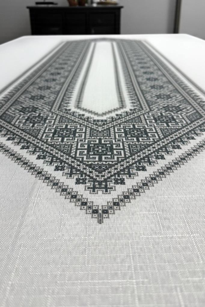 Kervan Dertsiz Masa Örtüsü 150x300 cm Gri - 3