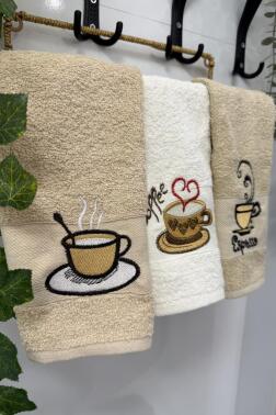 Kokora Nakışlı 3lü Mutfak Havlu Takımı 30x50 Cm - 2