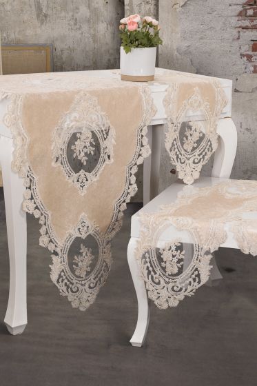 Kösem Kadife Salon Takımı 5 Parça - Çeyiz Diyarı